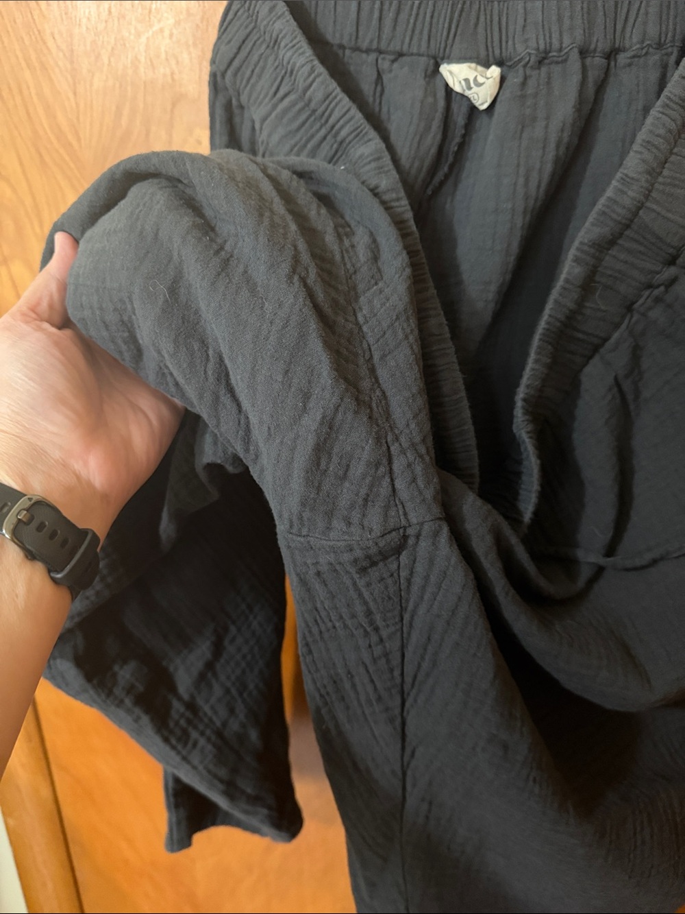 Pact organic coastal double gauze charcoal gray Women's Drawstring Joggers xl - Picture 6 of 6